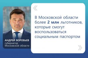 В Московской области активно работает электронный социальный паспорт