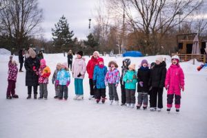 Ледовая анимация на центральной площади города Одинцово 17 февраля