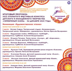 ИТОГИ двух номинаций удивительно-волшебного, яркого, фестиваля талантов - Фестиваля-конкурса «Серебряный олень»